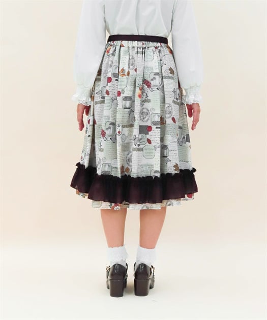 コラージュプリントフリルスカート【期間限定価格】 | POETIQUE