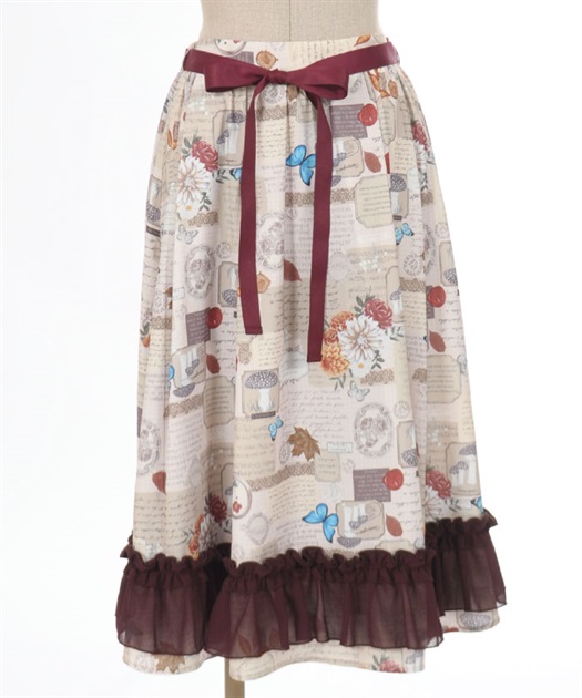 コラージュプリントフリルスカート | outlet | axes femme コラージュプリントフリルスカート | outlet | axes femme