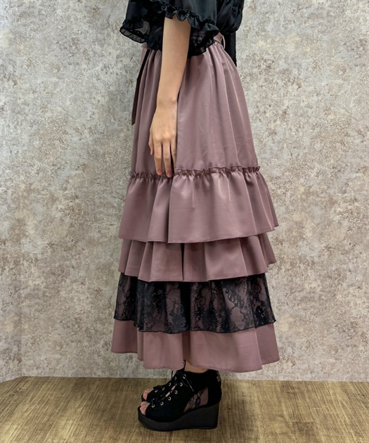 レース使いティアードスカート【10%OFF対象商品】 | レディース レース使いティアードスカート【10%OFF対象商品】 | レディース