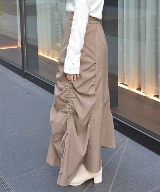ジップ付サイドドロストスカート | レディース服・レディース