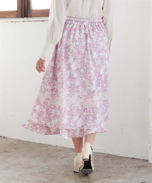 サクラ柄フレアスカート | axes femme | axes femme online shop サクラ柄フレアスカート | axes femme | axes femme online shop