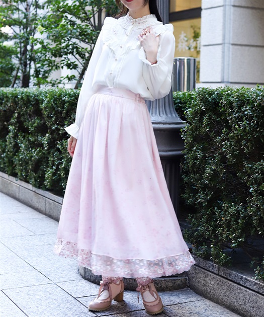 桜レース×桜柄スカート【WEB先行販売】 | axes femme | axes femme