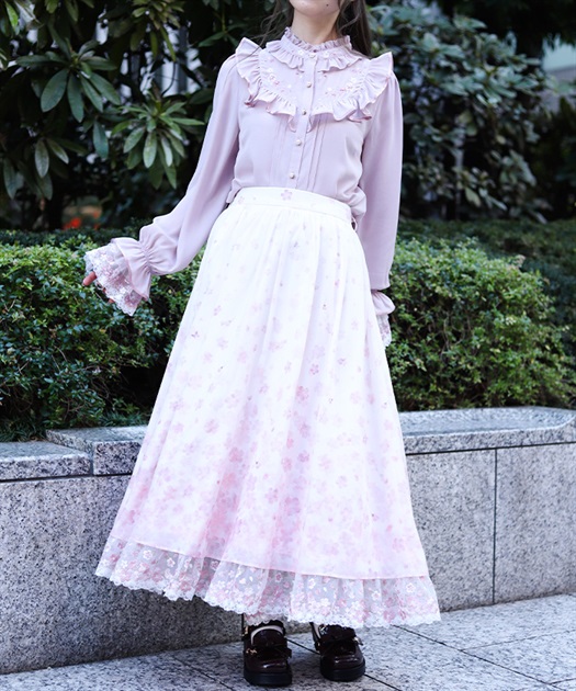 桜レース×桜柄スカート【WEB先行販売】 | axes femme online shop