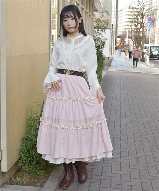 フリル切替ティアードスカート | axes femme online shop