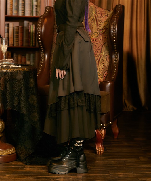 ベルト付イレヘムロングスカート | outlet | axes femme online shop ベルト付イレヘムロングスカート | outlet | axes femme online shop