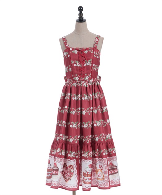 ベイクドベリーロング丈ジャンパースカート【二次予約】 | Chalmiere