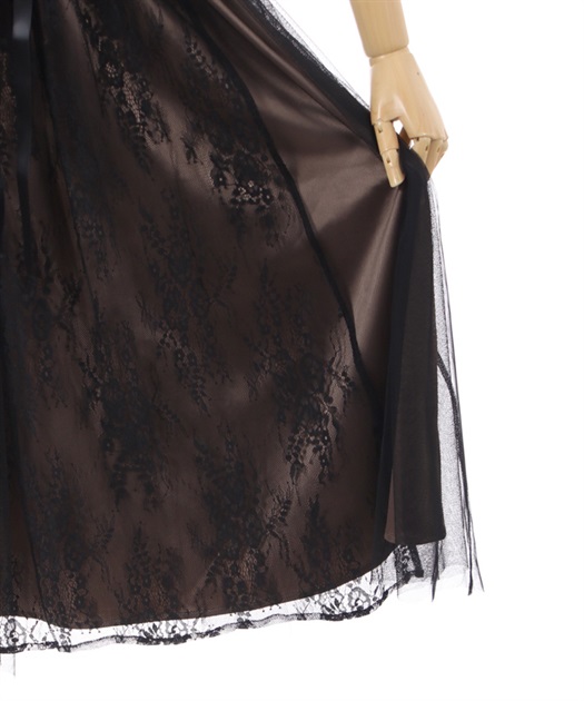 レース×チュールキャミワンピ | outlet | axes femme online shop レース×チュールキャミワンピ | outlet | axes femme online shop