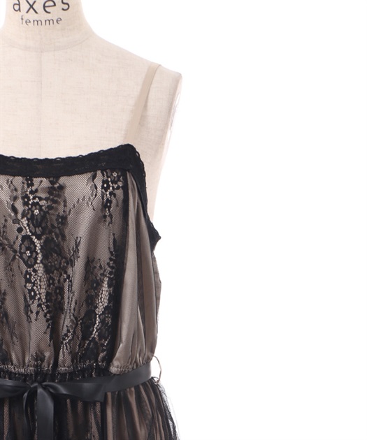 レース×チュールキャミワンピ | outlet | axes femme online shop レース×チュールキャミワンピ | outlet | axes femme online shop