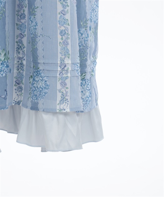 紫陽花柄Aラインワンピース | レディース服・レディース 紫陽花柄Aラインワンピース | レディース服・レディース
