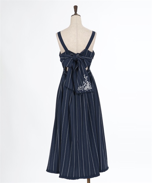 バックリボンストライプジャンパースカート | axes femme | axes バックリボンストライプジャンパースカート | axes femme | axes