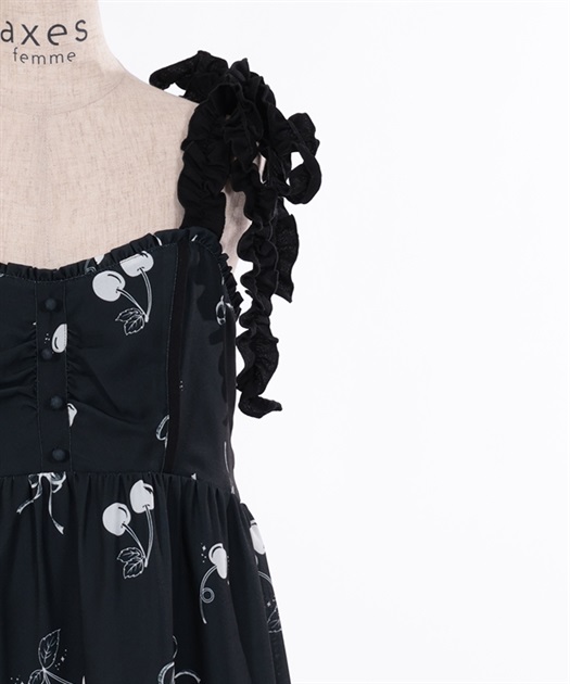 チェリー柄フリルリボンワンピース | axes femme | axes femme チェリー柄フリルリボンワンピース | axes femme | axes femme
