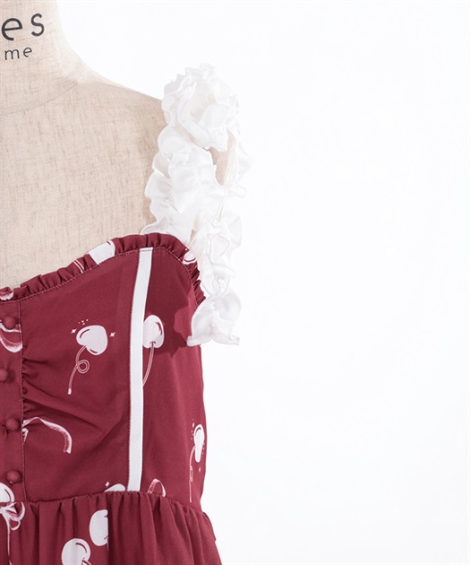 チェリー柄フリルリボンワンピース | axes femme | axes femme チェリー柄フリルリボンワンピース | axes femme | axes femme