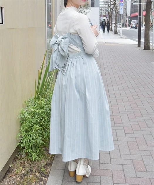 蝶刺繍リボンストライプジャンスカ | axes femme | axes femme