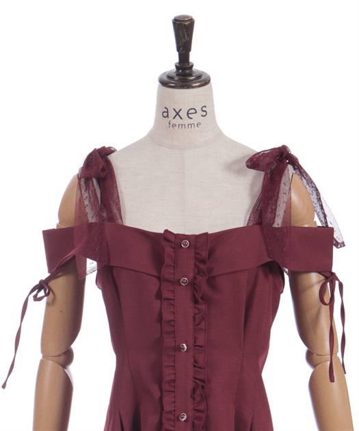 チュールリボン付ワンピース【予約】 | axes femme | axes femme