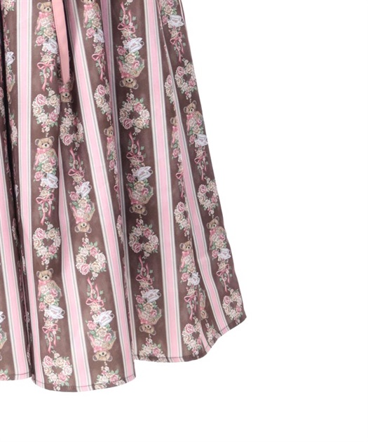 axes femme kawaii Rosy Bear柄ジャンスカ RosyBear柄ジャンスカ【期間限定販売】 | kawaii | axes
