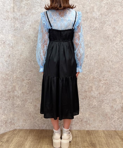 レースアップロングキャミワンピース | outlet | axes femme レースアップロングキャミワンピース | outlet | axes femme