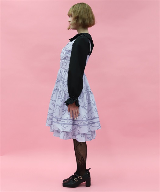 リボン付きピンクジャンパースカート unaちゃん着用】十字契約 ベルトリボンジャンパースカート 全6色