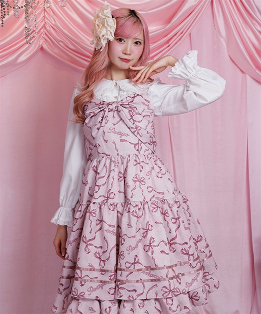 リボン柄ドールジャンパースカート【二次予約】 | POETIQUE | axes