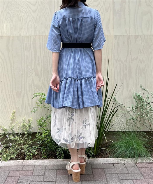 シアーチェックチュニックワンピース | outlet | axes femme シアーチェックチュニックワンピース | outlet | axes femme