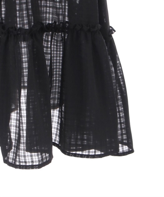 シアーチェックチュニックワンピース | outlet | axes femme シアーチェックチュニックワンピース | outlet | axes femme