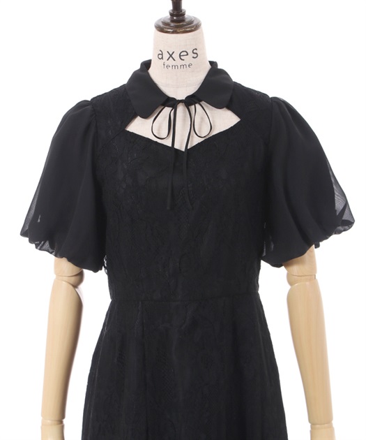 バルーン袖レースワンピース | outlet | axes femme online shop バルーン袖レースワンピース | outlet | axes femme online shop