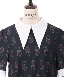 ローズセルクイユ柄サックワンピース | outlet | axes femme ローズセルクイユ柄サックワンピース | outlet | axes femme