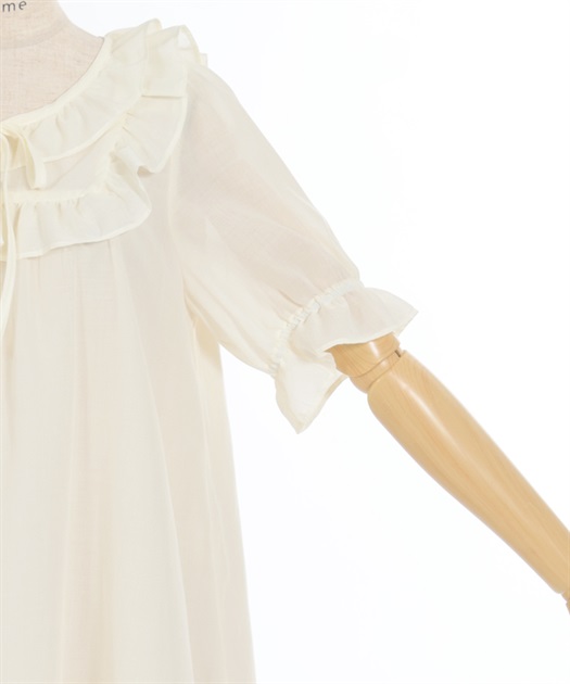 コットン風フリルAラインワンピース | axes femme | axes femme コットン風フリルAラインワンピース | axes femme | axes femme