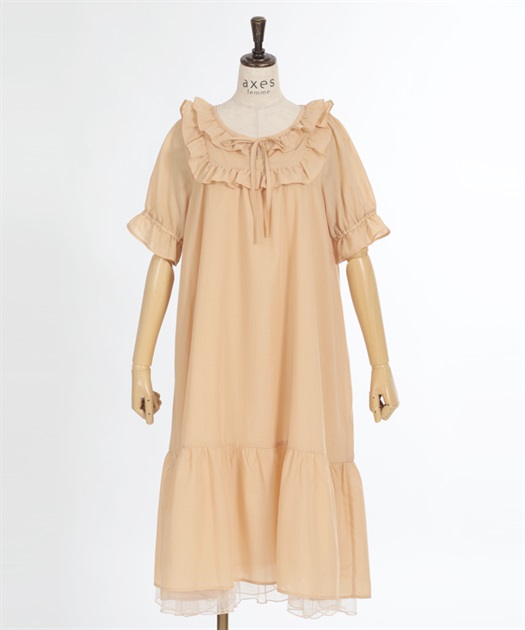 コットン風フリルAラインワンピース | axes femme | axes femme コットン風フリルAラインワンピース | axes femme | axes femme