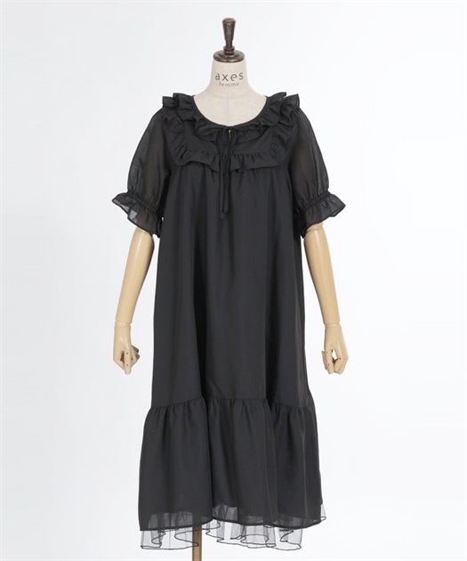 コットン風フリルAラインワンピース | axes femme | axes femme コットン風フリルAラインワンピース | axes femme | axes femme