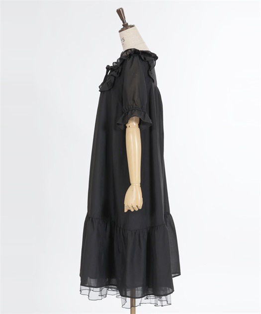 コットン風フリルAラインワンピース | 衣料 | axes femme コットン風フリルAラインワンピース | 衣料 | axes femme