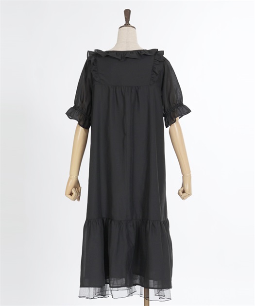 コットン風フリルAラインワンピース | axes femme | axes femme コットン風フリルAラインワンピース | axes femme | axes femme