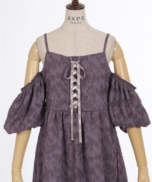 シアージャカードバルーンワンピース | 衣料 | axes femme シアージャカードバルーンワンピース | 衣料 | axes femme