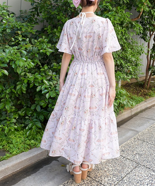 レーヌローズ柄ワンピース | outlet | axes femme online shop レーヌローズ柄ワンピース | outlet | axes femme online shop