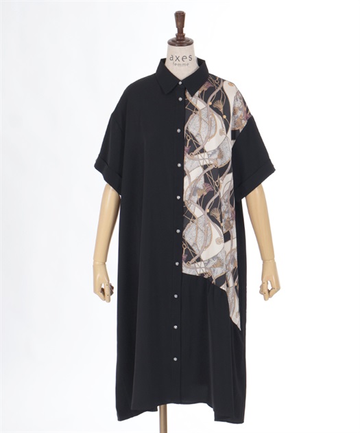 柄切替シャツワンピース | axes femme | axes femme online shop