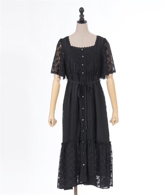 レース×シフォンドレス風ワンピース | outlet | axes femme レース×シフォンドレス風ワンピース | outlet | axes femme
