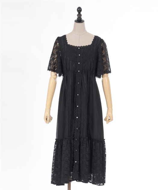 レース×シフォンドレス風ワンピース【期間限定価格 レース×シフォンドレス風ワンピース【期間限定価格