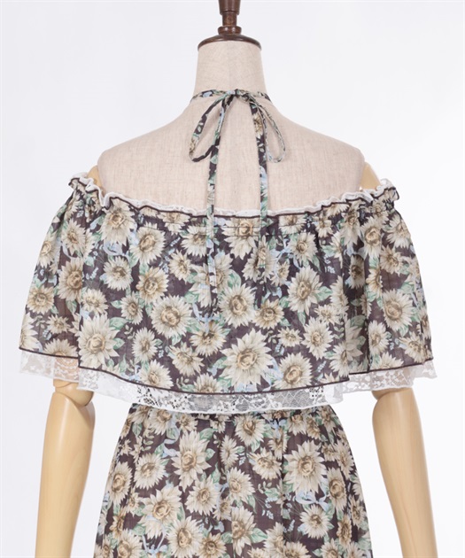 ひまわり柄サマードレス | outlet | axes femme online shop ひまわり柄サマードレス | outlet | axes femme online shop