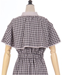 チェックケープデザインワンピース | レディース服・レディース チェックケープデザインワンピース | レディース服・レディース