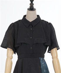 ダークマリンバイカラーワンピース | 衣料 | axes femme online shop