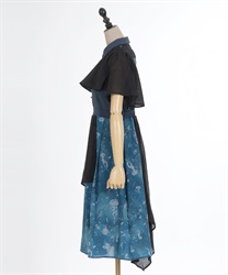 ダークマリンバイカラーワンピース | outlet | axes femme ダークマリンバイカラーワンピース | outlet | axes femme