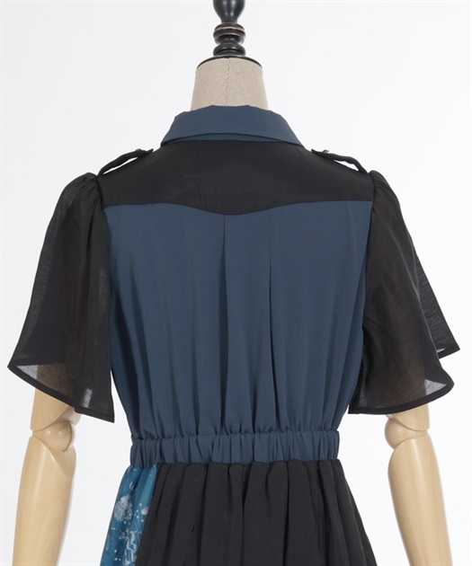 ダークマリンバイカラーワンピース | レディース服・レディース ダークマリンバイカラーワンピース | レディース服・レディース