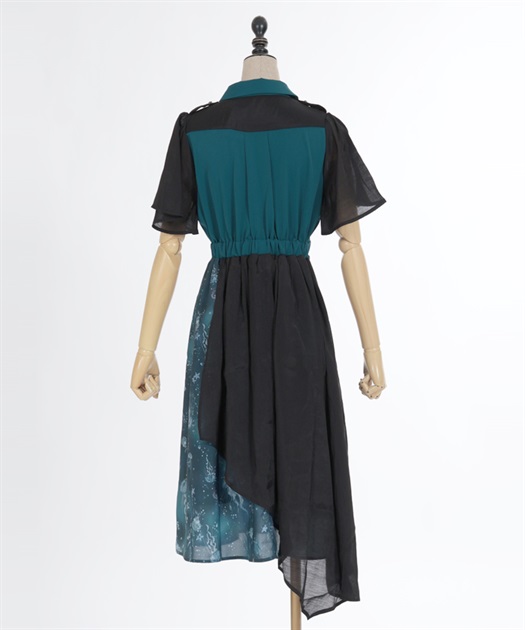 ダークマリンバイカラーワンピース | POETIQUE | axes femme ダークマリンバイカラーワンピース | POETIQUE | axes femme