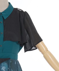ダークマリンバイカラーワンピース | 衣料 | axes femme online shop ダークマリンバイカラーワンピース | 衣料 | axes femme online shop