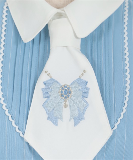 リボン刺繍ネクタイ付きワンピース | 衣料 | axes femme online shop リボン刺繍ネクタイ付きワンピース | 衣料 | axes femme online shop