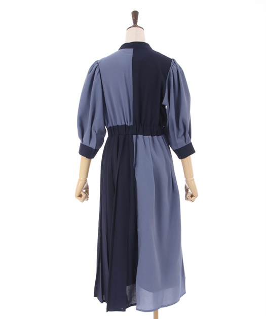 新品タグ付き ダイアグラム デニムワンピース サイドプリーツ