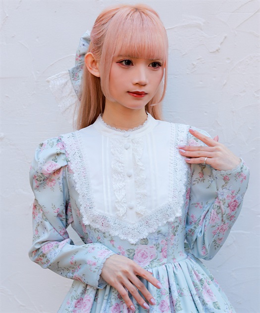 クラシカルローズ柄ワンピース【受注生産】 | Chalmiere | axes femme