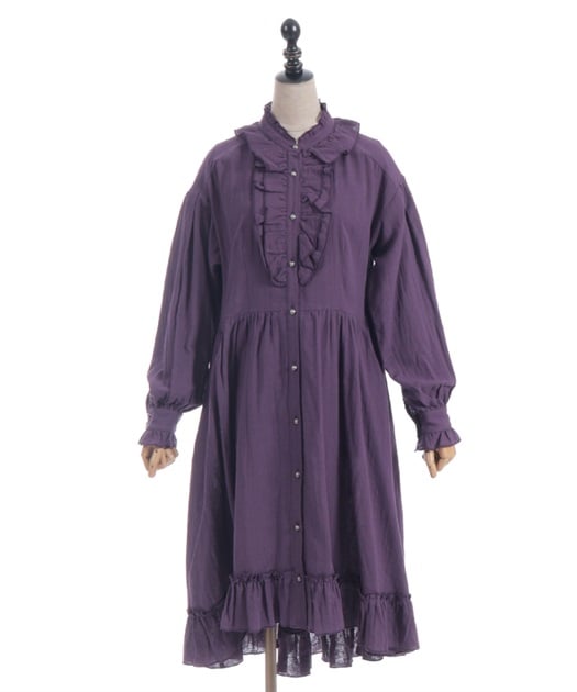 pii出品 ガーゼフリルシャツワンピース【WEB先行販売】 | NIBBLE POISON