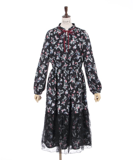 ベリー柄ロングワンピース | outlet | axes femme online shop ベリー柄ロングワンピース | outlet | axes femme online shop