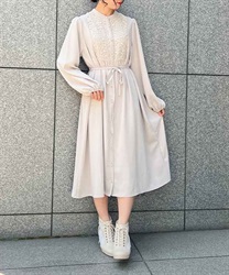レース切替シャツワンピース | outlet | axes femme online shop