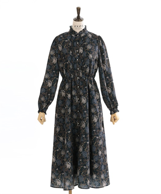 レース襟付き花柄ワンピース | outlet | axes femme online shop レース襟付き花柄ワンピース | outlet | axes femme online shop